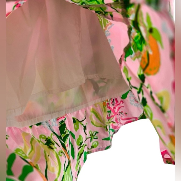 Lilly Pulitzer Girls Alexandra Dress Multi Via Amore Spritzer Floral Resortwear - Picture 10 of 10